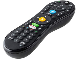 TiVo LUX remote front view showing buttons and layout for easier control