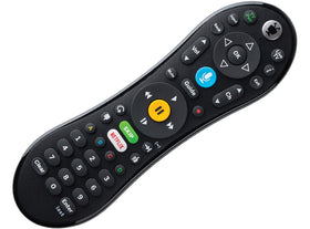 TiVo LUX remote held in hand showing compact size and ergonomic comfort