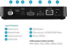 TiVo Mini LUX connectivity ports image illustrating WiFi and MoCA options