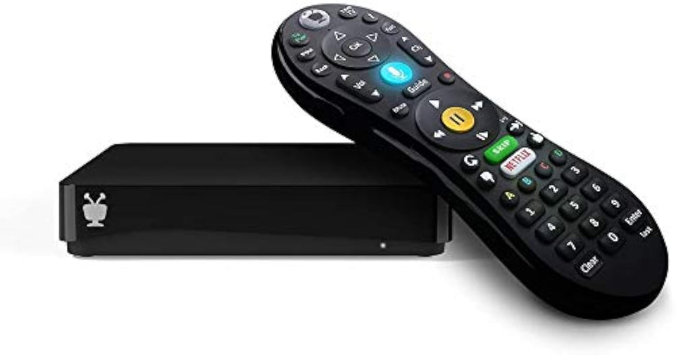 TiVo Mini LUX DVR Extender front view showing compact design for easy placement