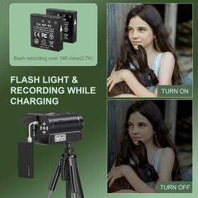 Tixeuo built-in LED fill light close-up, improves low-light shots