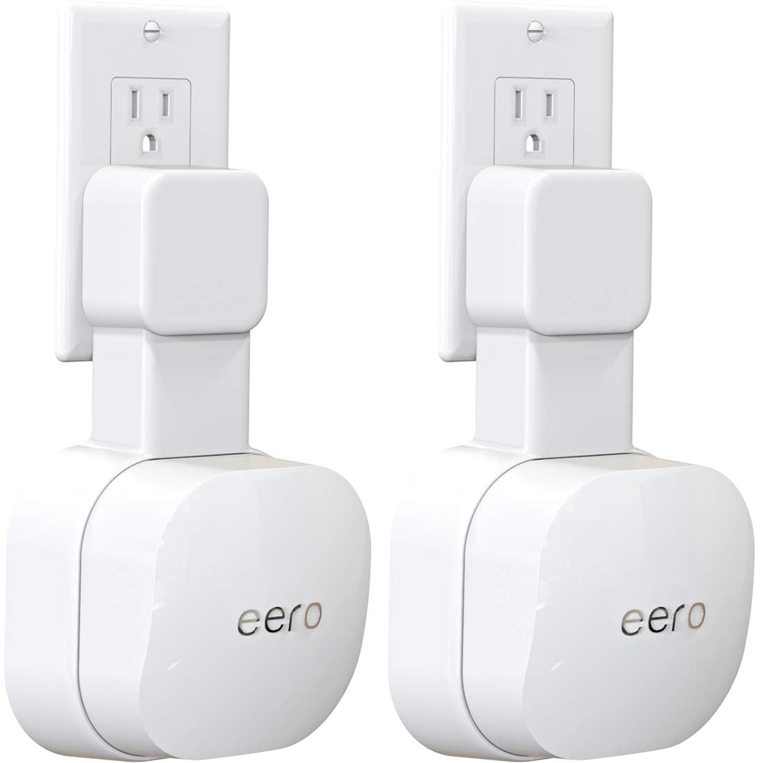 Tizomi eero 6 outlet wall mount two-pack secures router and hides cables