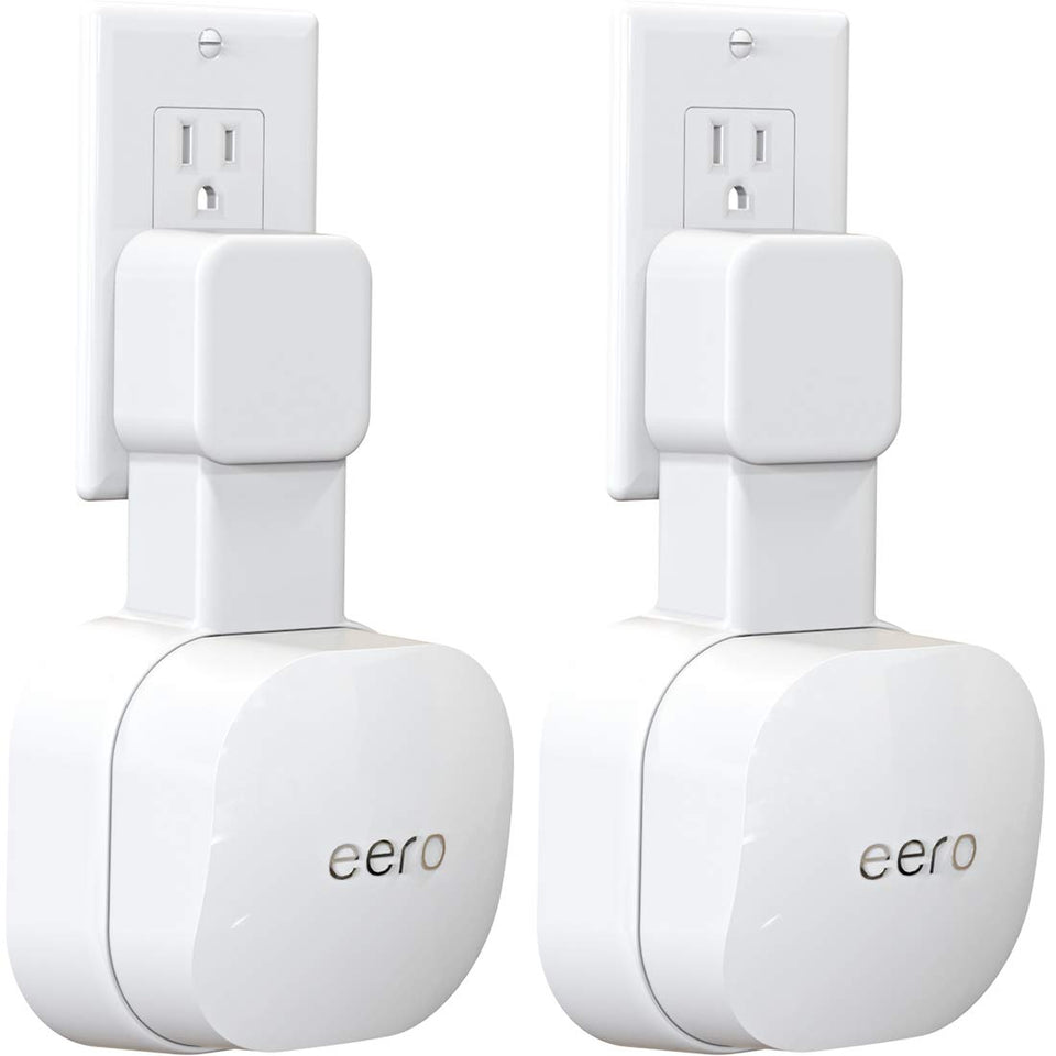 Tizomi eero 6 outlet wall mount two-pack secures router and hides cables