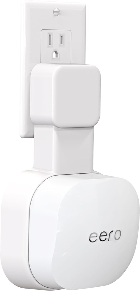 Tizomi eero wall mount outlet keeps cables hidden for a cleaner look.