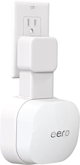 Tizomi eero wall mount outlet keeps cables hidden for a cleaner look.