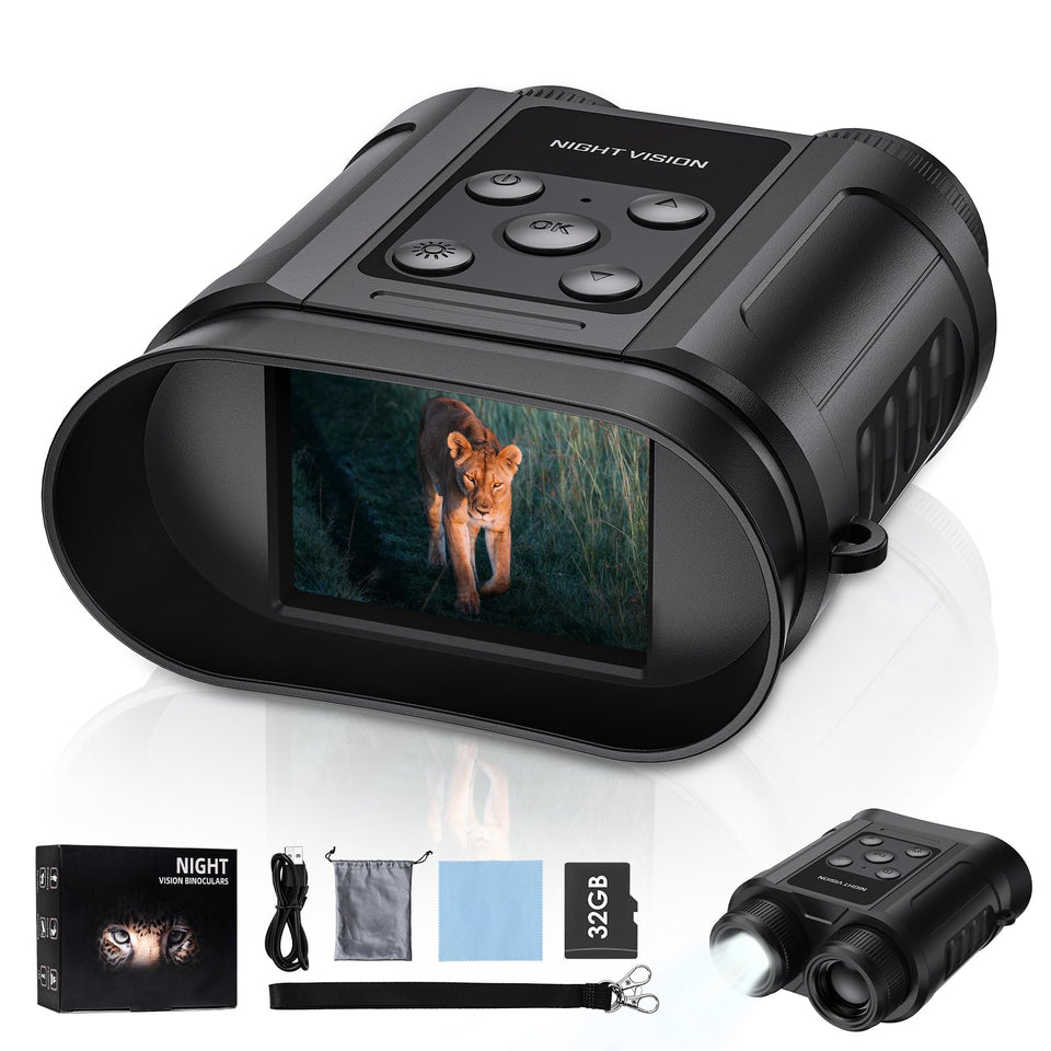 Tizycod compact night vision binoculars show a portable design for travel and outdoor adventures