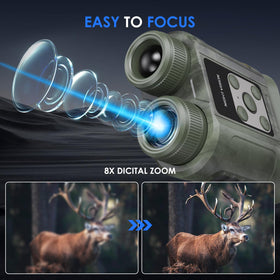 Tizycod infrared light with 7 levels enhances nighttime observation.