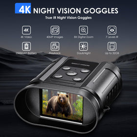 Tizycod night vision goggles deliver clear imagery in near-total darkness for wildlife watching.