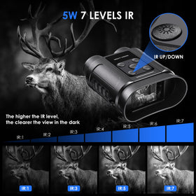 Tizycod night vision goggles include adjustable infrared light for enhanced observation at night.