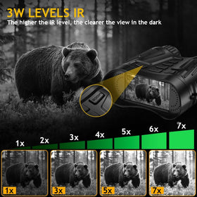 Tizycod night vision goggles 850nm IR illuminator for clearer viewing in darkness.
