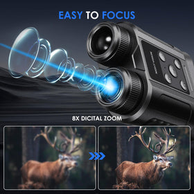 Tizycod night vision goggles support photo and video capture on a 2.4-inch display.