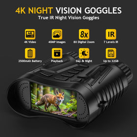 Tizycod night vision goggles side view for compact handling and quick adjustments.