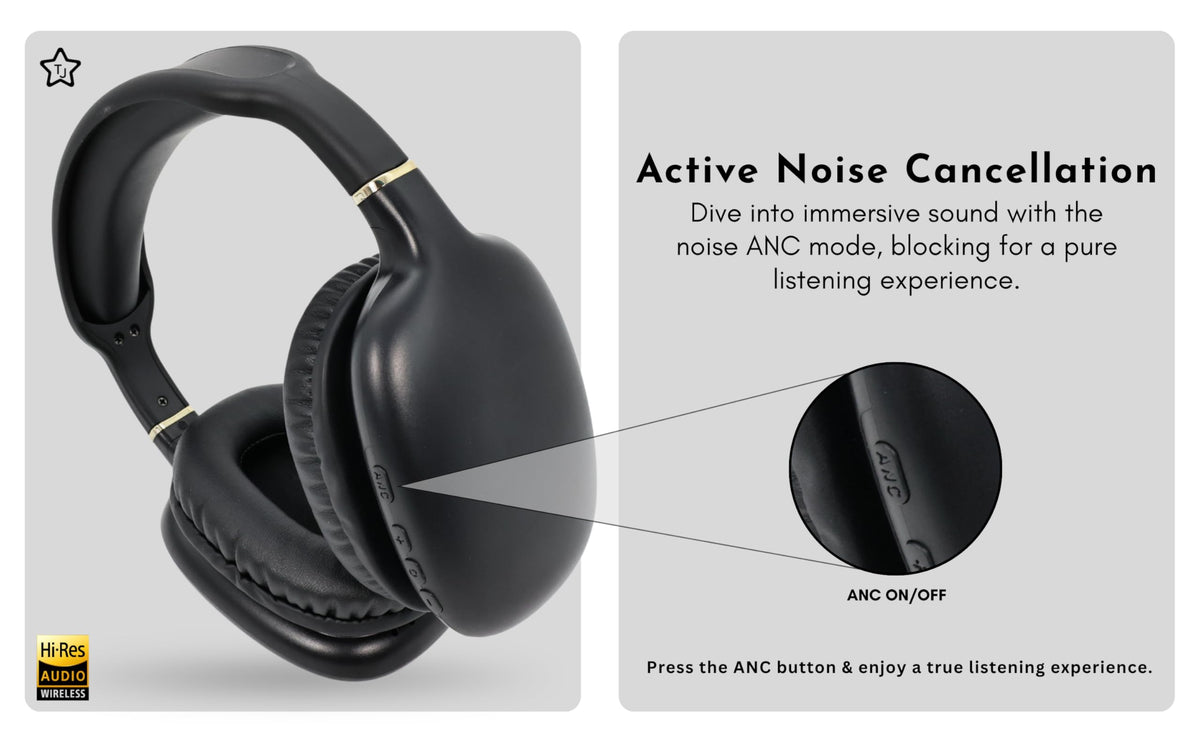 TJ ANC with built-in mic for clear calls and assistants