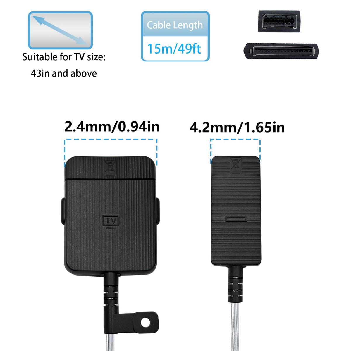 Tjyuze 15m invisible cable run keeps entertainment area tidy.