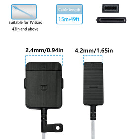 Tjyuze 15m invisible cable run keeps entertainment area tidy.
