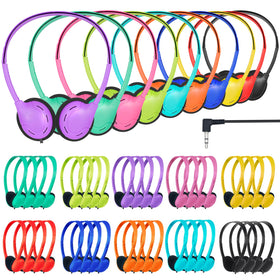 TJZXGUI front packaging of 30-pack classroom headphones showing set benefits