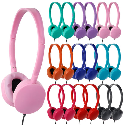 TJZXGUI front packaging showing 18 sealed kid headphones, simplifies classroom setup