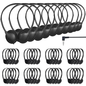 TJZXGUI front view of 30-pack headphones showing packaged bulk set benefit