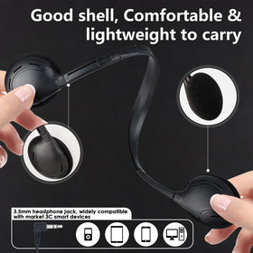 TJZXGUI bulk classroom headphones side view showing lightweight design