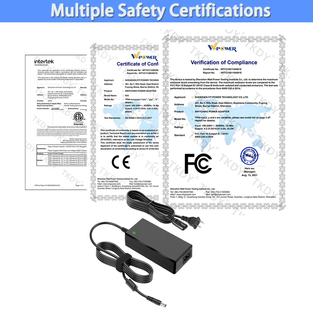 TKDY safe switching adapter emphasizing protection features