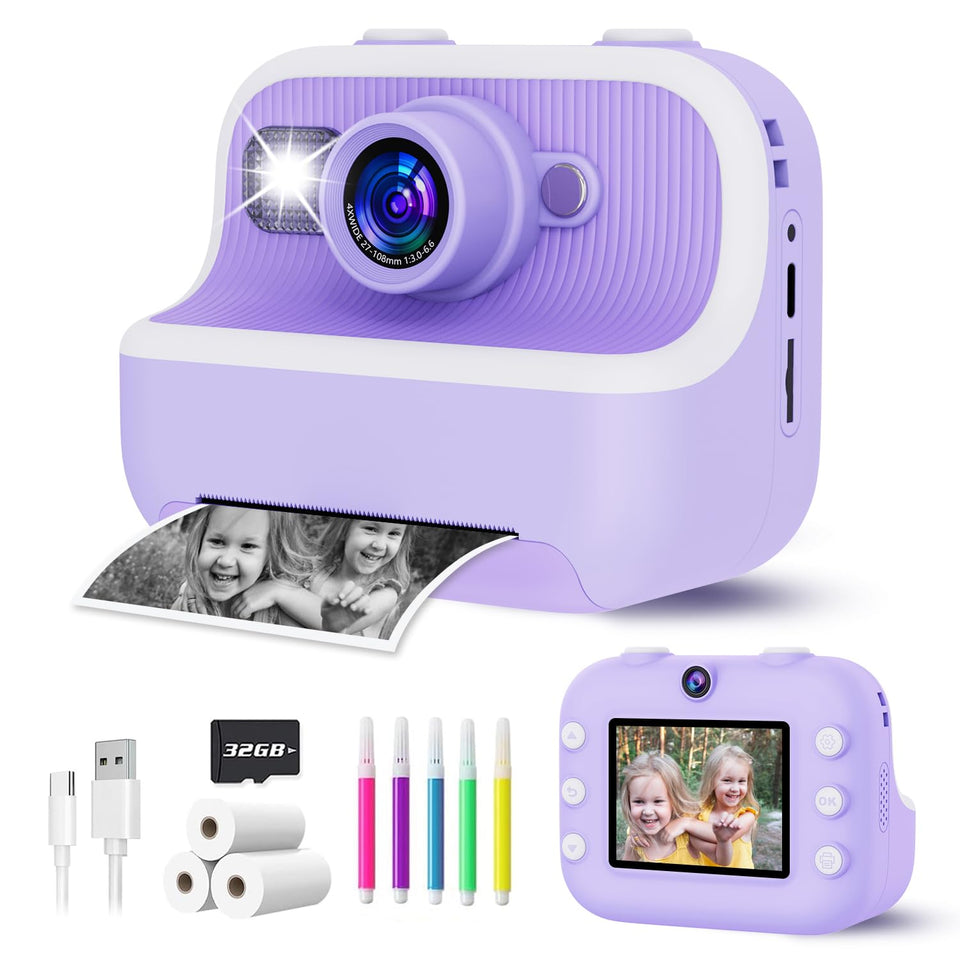 TKECWOB front view showing camera and printed photo, encourages imaginative play