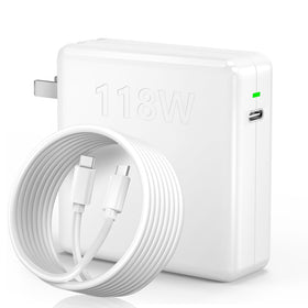 TKTKMETA 118W charger front view enabling fast MacBook charging
