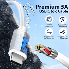TKTKMETA 118W charger includes USB-C cable for immediate charging
