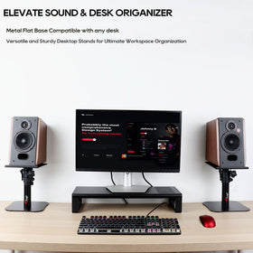 Tlingt speaker mounted in use on desk for clearer nearfield sound