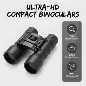 TLmathus folded binoculars in hand illustrating lightweight travel convenience