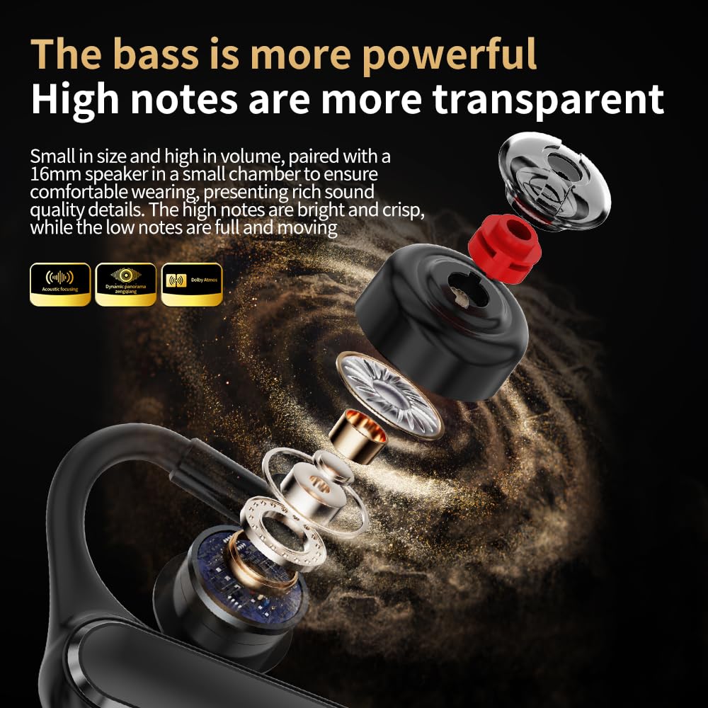TMGADTDU Open Ear headset features anti-touch controls for hands-free operation.