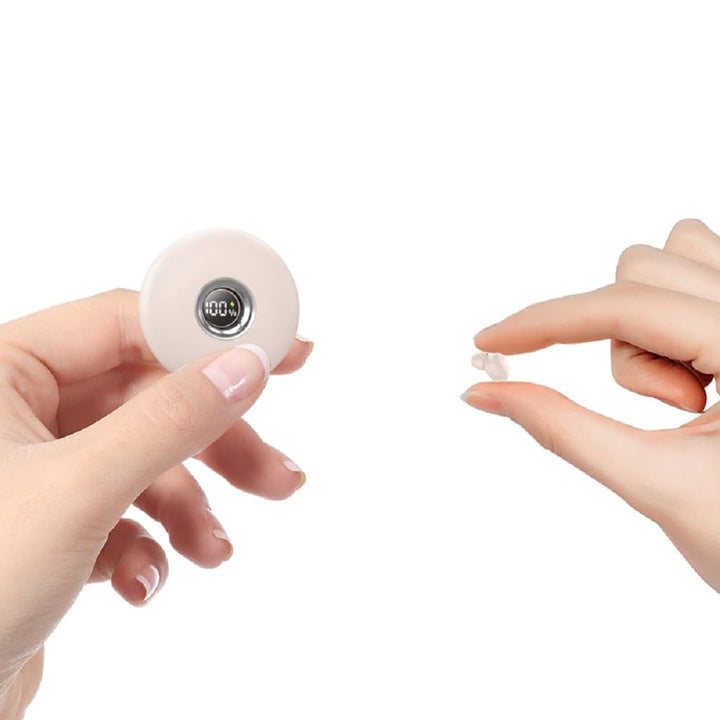 TMGADTDU front packaging showing beige earbuds and benefits