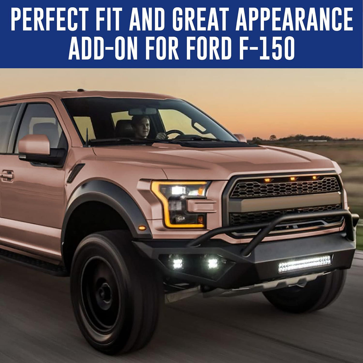 TN TrunkNets antenna installed on Ford F-150 demonstrating low wind-noise advantage