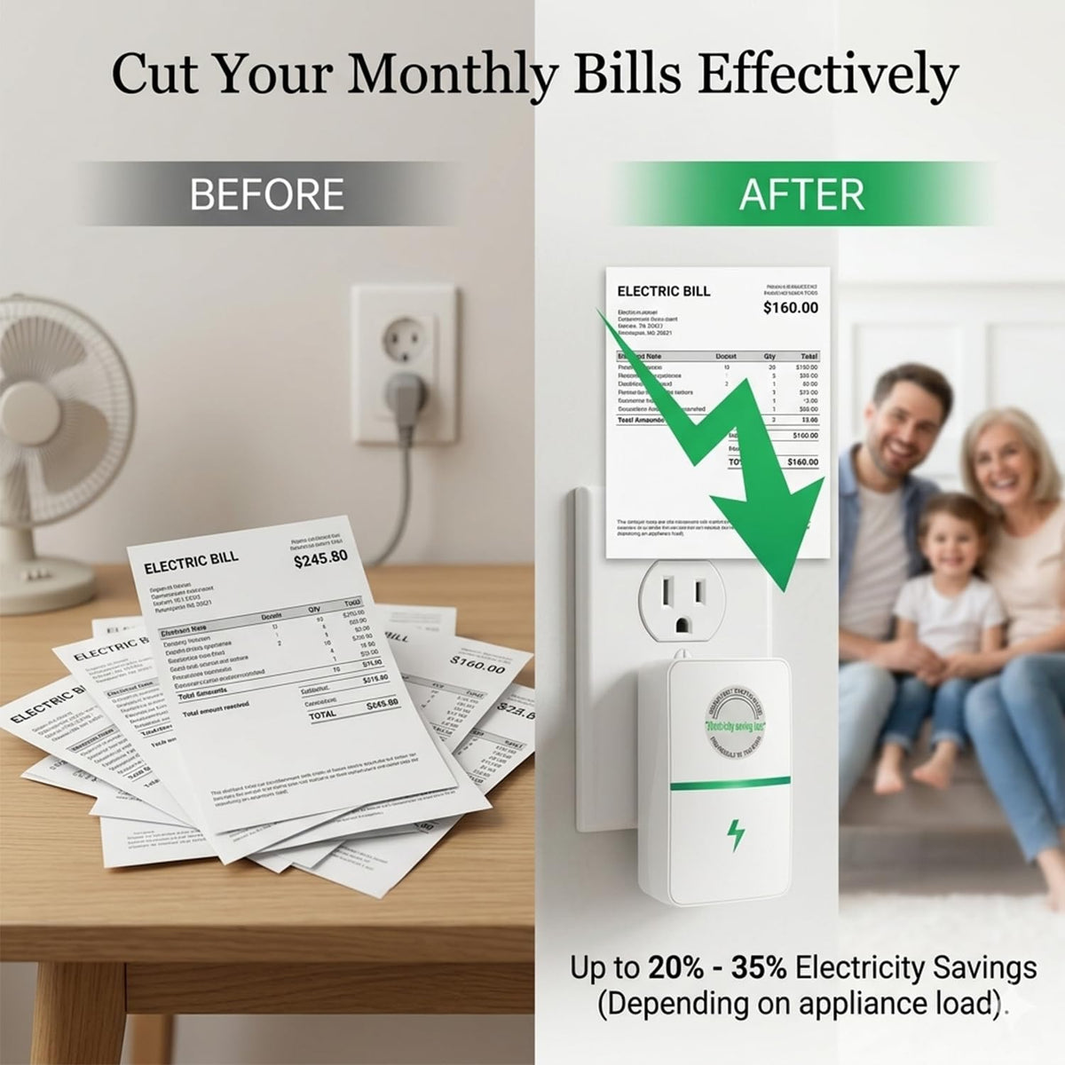 TNHINA Power Plug Pro energy saver protecting fridge and appliances