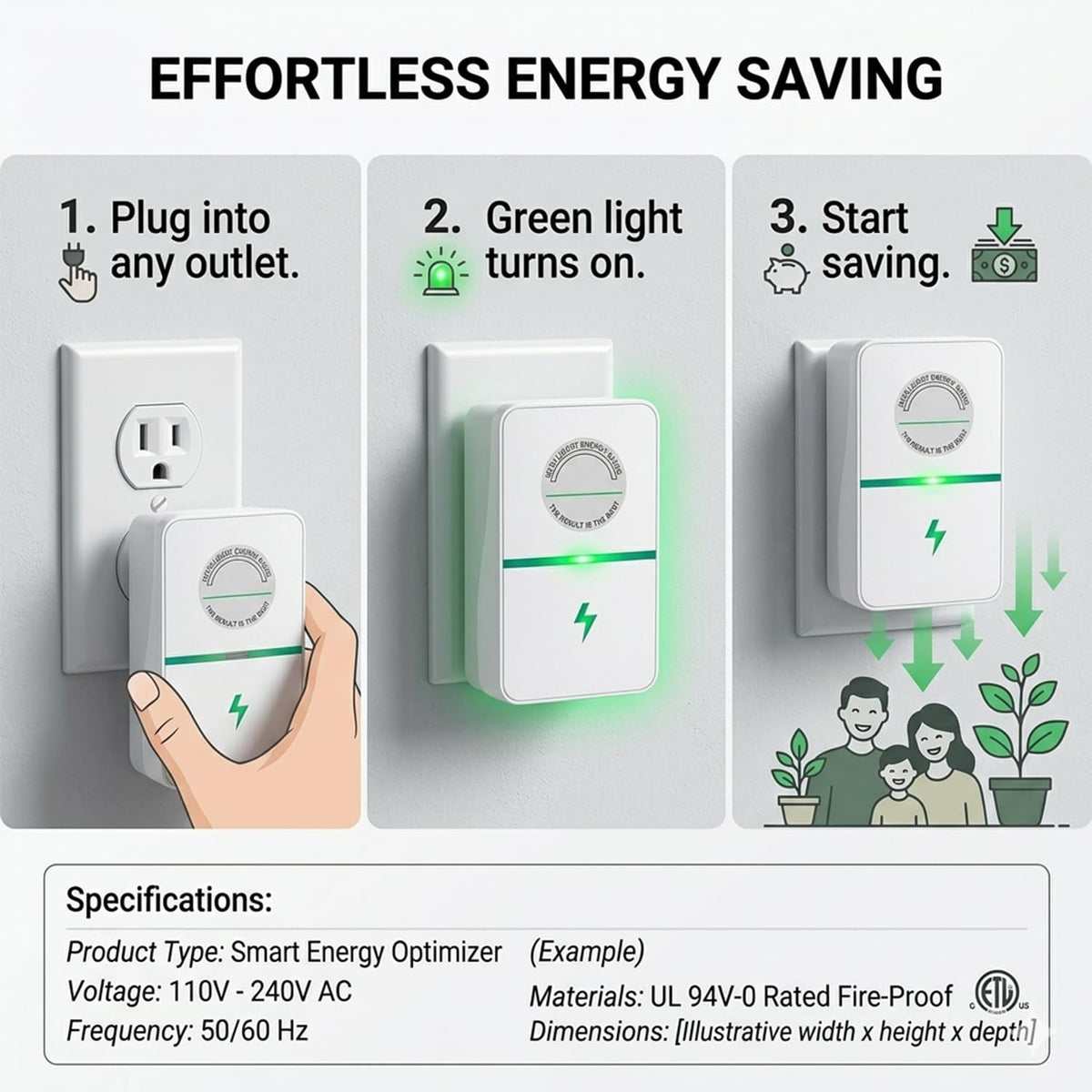 TNHINA Power Plug Pro energy saver packaging box