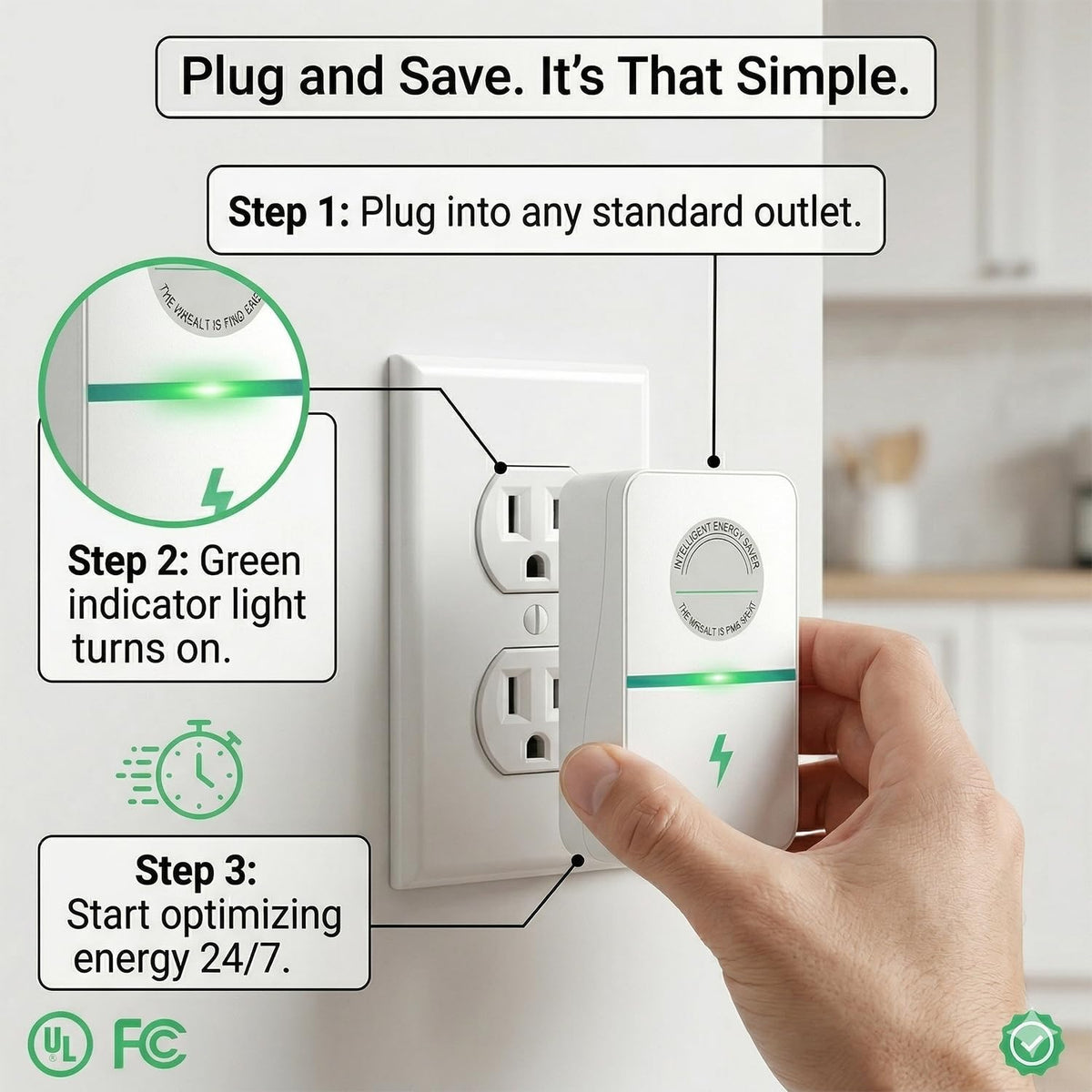 TNHINA Power Plug Pro energy saver side view showing compact profile