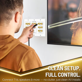 TNP Cable management for a neat home theater setup.