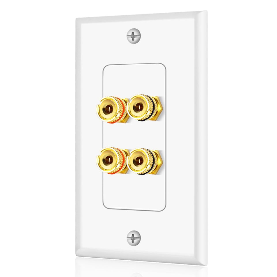 TNP Products wall plate front view showing clean white finish and ports for tidy installations