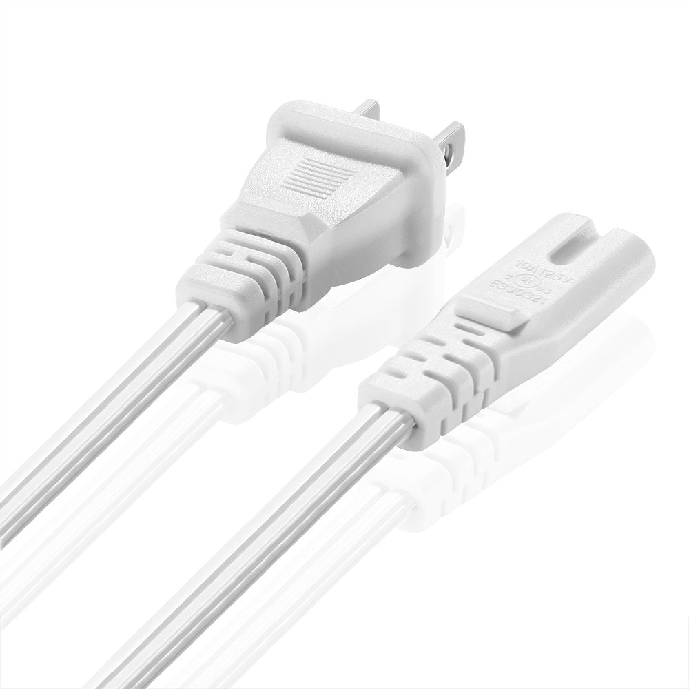 TNP detailed shot of NEMA 1-15P two-prong plug, safe molded construction