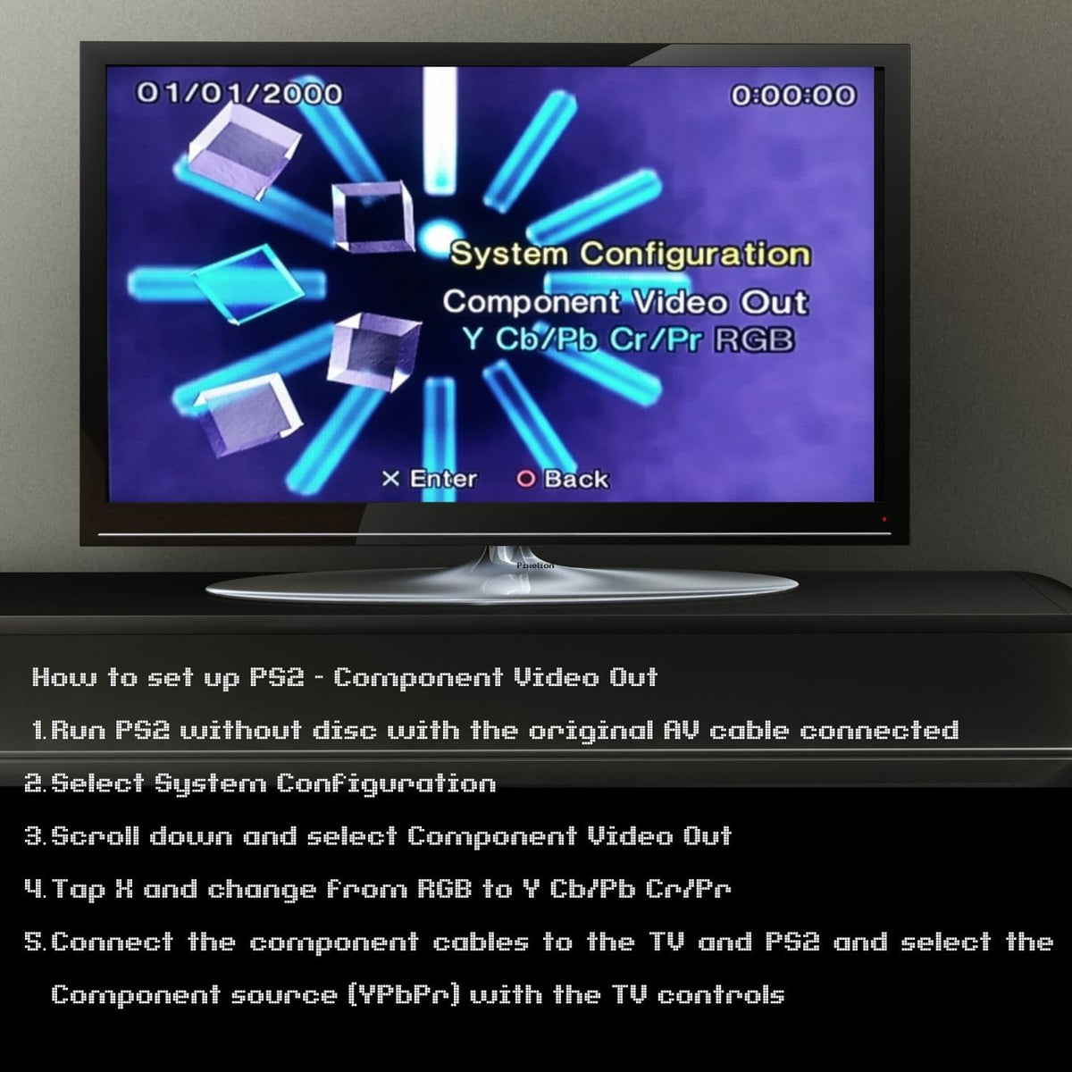 TNP component cable uses optimized impedance for stable signal transmission from console to TV.