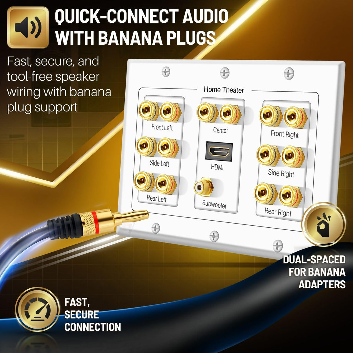 TNP RCA LFE subwoofer jack for clean bass transmission.
