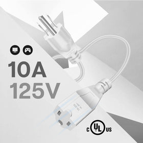 TNP universal power extension cord 15ft with bulky adapter spacer, saving outlet space.