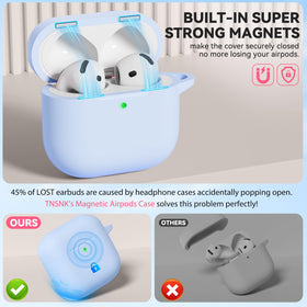 TNSNK AirPods 4 case texture highlights skin-friendly silicone for everyday use.