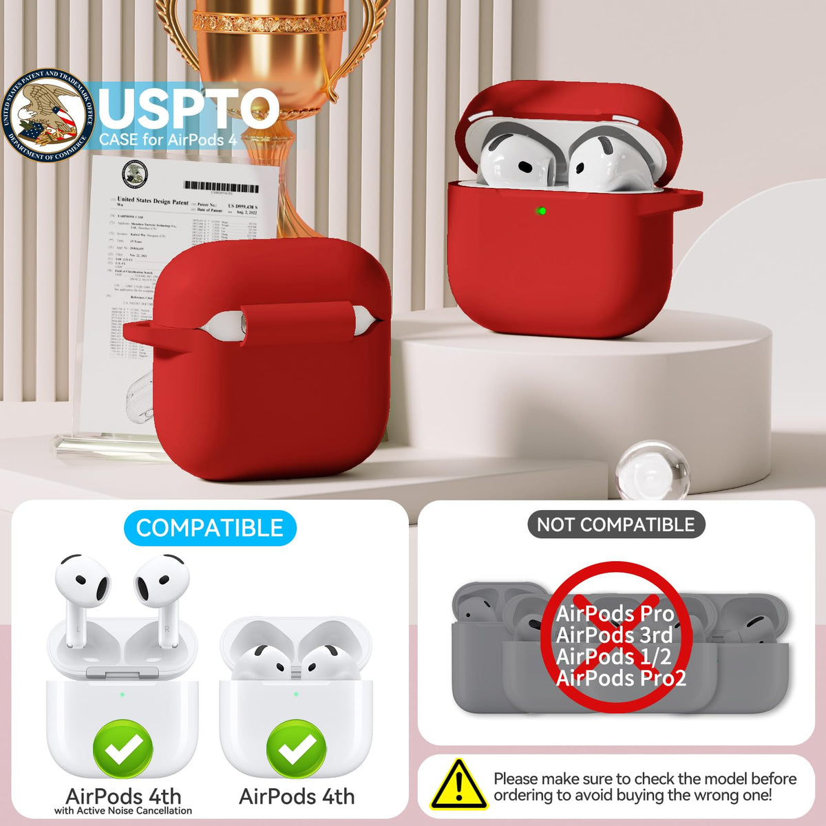 TNSNK AirPods 4 case made of skin-friendly silicone for daily use
