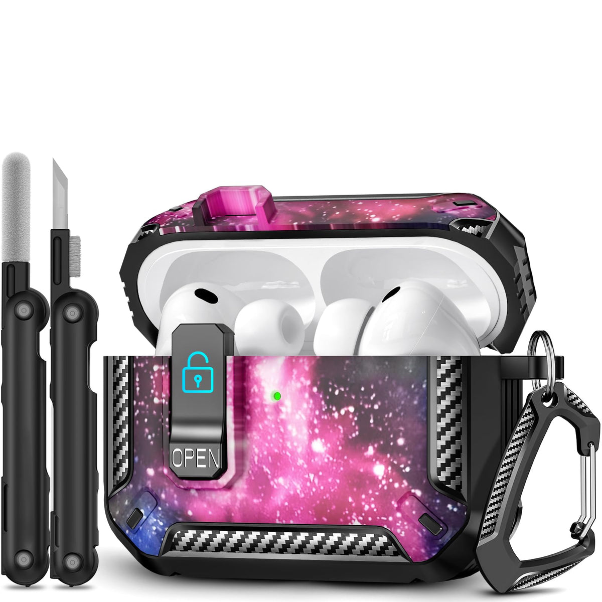 TNSNK AirPods Pro 3 case with safety lock for secure transport
