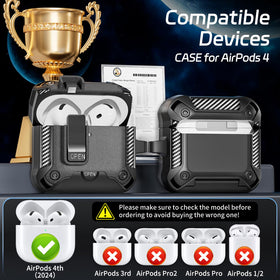 TNSNK AirPods 4 case carabiner enables easy on-the-go attachment