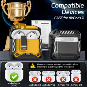 AirPods 4 case with reinforced corner protection for anti-scratch durability.