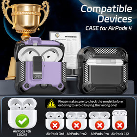 TNSNK AirPods 4 case side view highlighting sturdy protection and easy access.