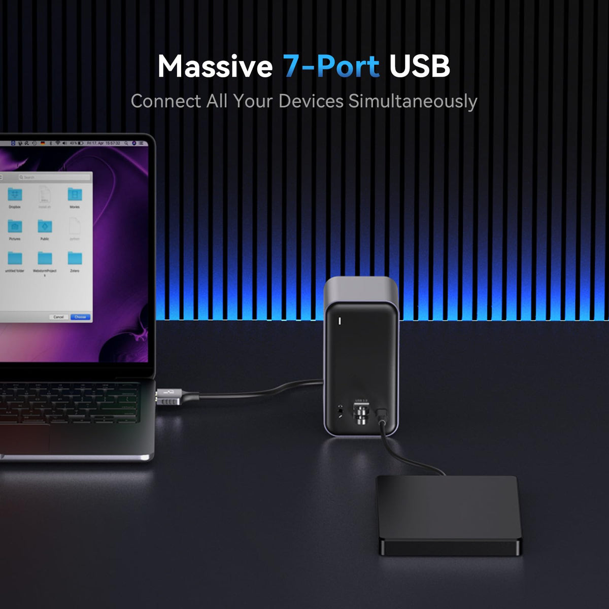 Tobenone 100W PD charging maintains MacBook power while working