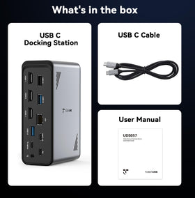 TobenONE compact docking hub reduces cable clutter on your desk