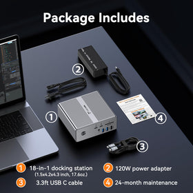 Gigabit Ethernet port on TobenONE Dock ensures stable network access.